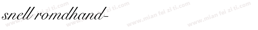 snell romdhand字体转换